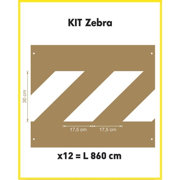 Jelölősablon - ipari - KIT Zebra (12 db/csomag)